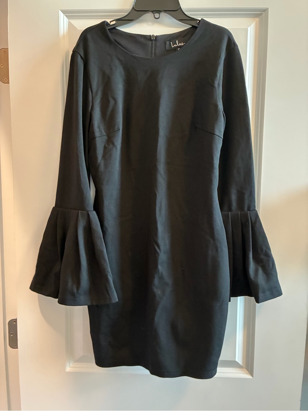 Lulu's Black Bell-Sleeve Mini Dress